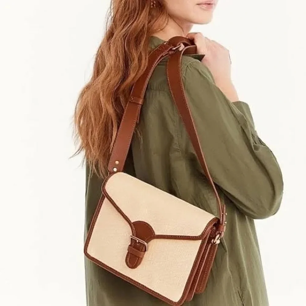 Copenhagen Satchel Bag in Straw - J. Crew NWOT
